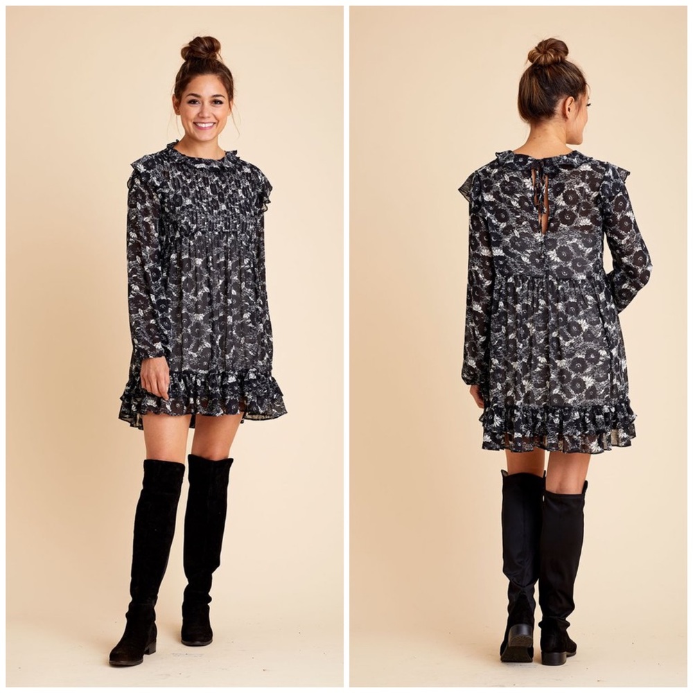 Free People These Dreams Mini Dress Size S Black - Picture 1 of 8